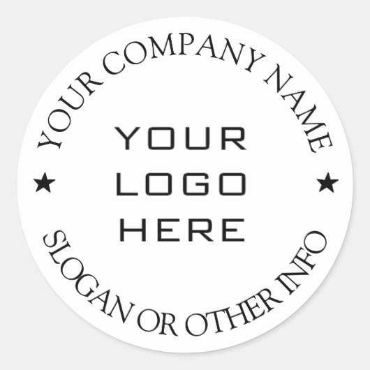Creëer Uw zakelijke Logo Klassieke Ronde Sticker (Voorkant)