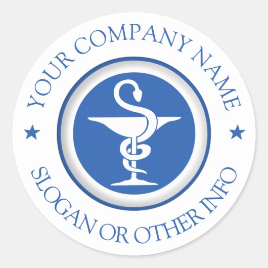 Creëer Uw zakelijke Logo Ronde Sticker (Voorkant)