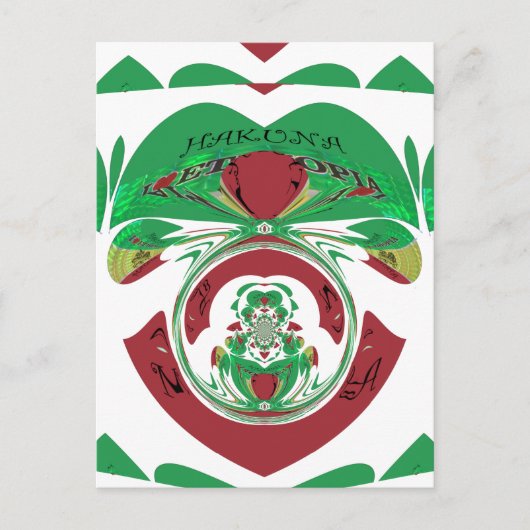 Creëer van je eigen ik hou van Beauful Ethiopia Briefkaart (Voorkant)