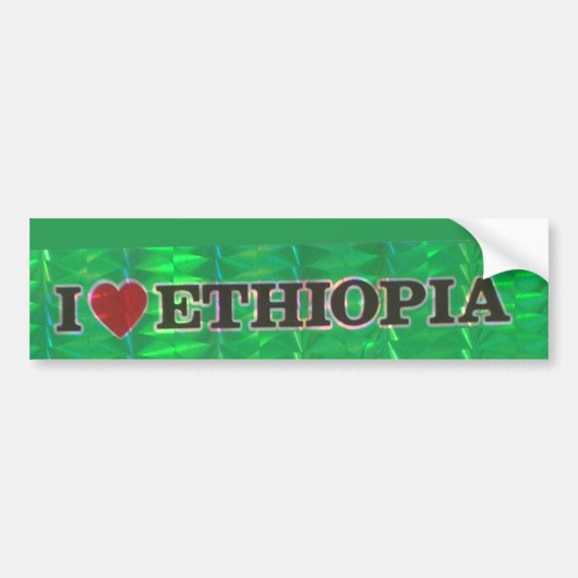 Creëer van je eigen ik hou van Beauful Ethiopia Bumpersticker (Voorkant)