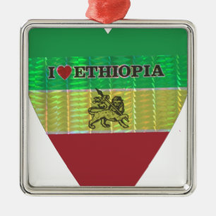 Creëer van je eigen ik hou van Beauful Ethiopia Metalen Ornament