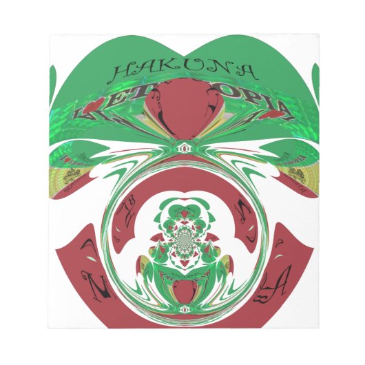 Creëer van je eigen ik hou van Beauful Ethiopia Notitieblok (Voorkant)