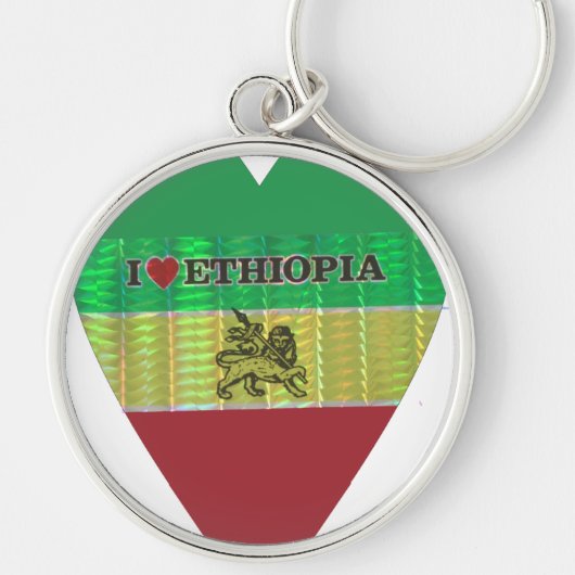 Creëer van je eigen ik hou van Beauful Ethiopia Sleutelhanger (Voorkant)