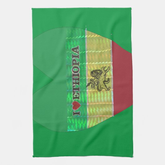 Creëer van je eigen ik hou van Beauful Ethiopia Theedoek (Verticaal)