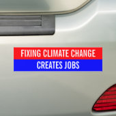 Creëer van klimaatverandering oplossen bumpersticker (Op auto)