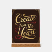 Creëer vanuit het hart acryl bord (Voorkant)