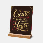 Creëer vanuit het hart acryl bord (Hoek)