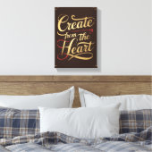 Creëer vanuit het hart canvas afdruk (Insitu (Slaapkamer))