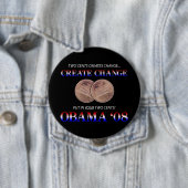 Creëer verandering met Obama Ronde Button 4,0 Cm (In situ)