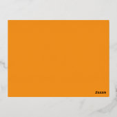Creëer Verbluffende beelden met Oranje achtergrond Folie Feestdagen Briefkaart (Achterkant)