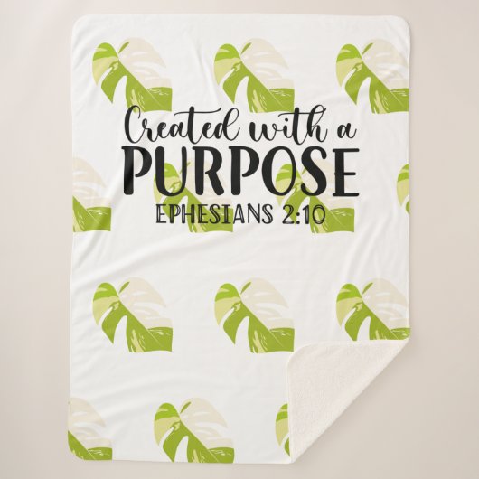 Creëer voor Ephesians 2:10 Sherpa Deken (Voorkant)