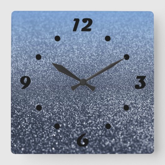 Creëer voor jou, elegant, glanzend vierkante klok (Voorkant)