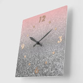 Creëer voor jou, elegant, glanzend vierkante klok (Hoek)