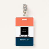 Creëer voor jou, stijlvolle badge (Voorkant met clip)