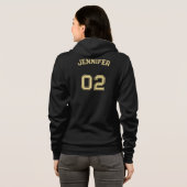 Creëer Vrouwen Speler Naam Jersey Nummer Volledige Hoodie (Achterkant volledig)