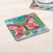 Creëer wat je hart in brand zet kartonnen onderzetters (Schuin)