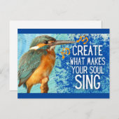 Creëer wat uw ziel positief maakt briefkaart (Voorkant / Achterkant)