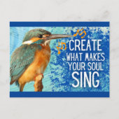 Creëer wat uw ziel positief maakt briefkaart (Voorkant)