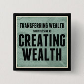 Creëer welvaart vierkante button 5,1 cm (Voorkant)