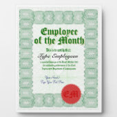 Creëer werknemer van het maandgunningsbewijs fotoplaat (Voorkant)