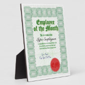 Creëer werknemer van het maandgunningsbewijs fotoplaat (Zijkant)