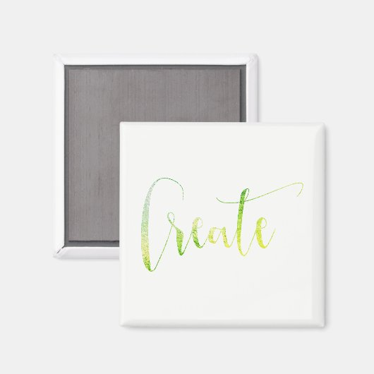 Creëer White Greenly Leaf Planner Blogger Tropical Magneet (Voorkant / Achterkant)