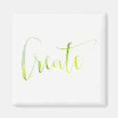 Creëer White Greenly Leaf Planner Blogger Tropical Magneet (Voorkant)