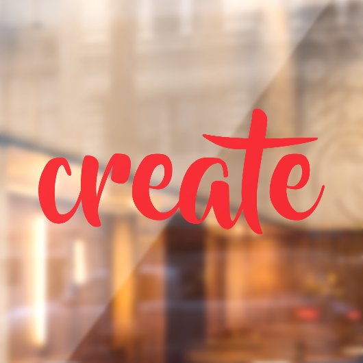 "Creëer" Window Cling Raamsticker (Vel 2)