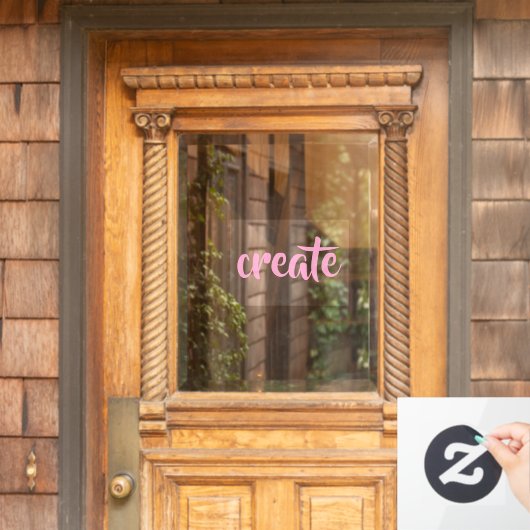 "Creëer" Window Cling Raamsticker (Huis Deur)