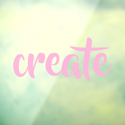 "Creëer" Window Cling Raamsticker (Vel 3)