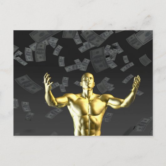 Creëer winst of geldwinst, gemakkelijk met Man Briefkaart (Voorkant)