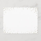 Creëer Words | Gouden Confetti Uitnodiging Briefkaart (Achterkant)