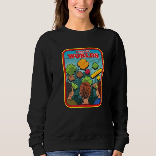 Creëer Worlds Master Builder Engineer Construction Trui (Voorkant)