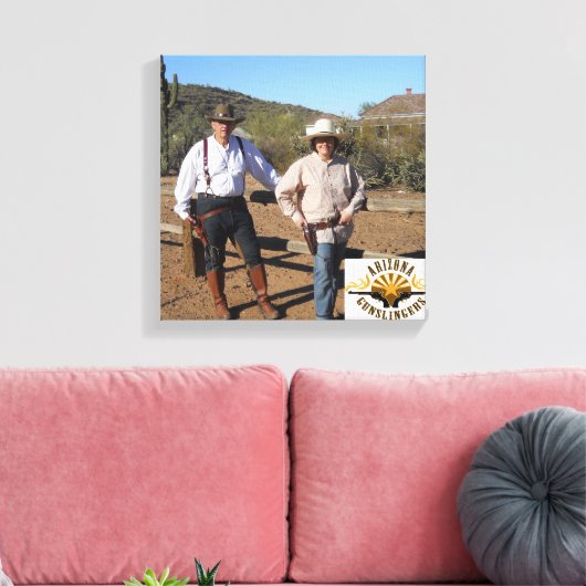 Creëer Wrapped Canvas Gunslinger Foto (Insitu (Woonkamer))