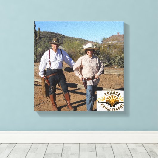 Creëer Wrapped Canvas Gunslinger Foto (Insitu (Houten vloer))
