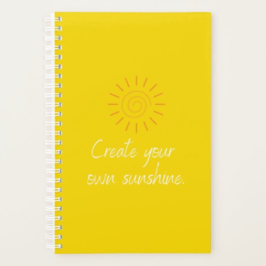 Creëer you Own Sunshine Quote l Modern Yellow Planner (Voorkant)