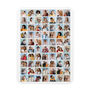 Creëer Youir Own 70 Foto Collage Editable Color Magneet