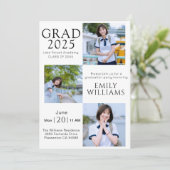 Creëer Your Afstudeerder 2025 Uitnodiging – Uniek  (Staand voorkant)