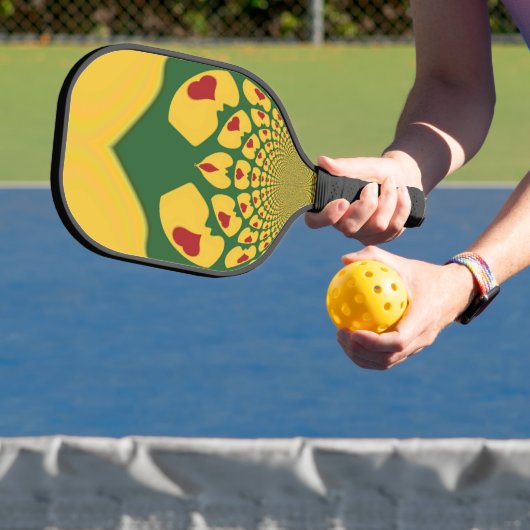 Creëer Your Cute Amazing Ik hou van Jamaica-kleure Pickleball Paddle (Insitu)