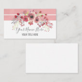 Creëer Your Elegant Pink Floral Bouquet Visitekaartje (Voorkant / Achterkant)