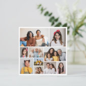 Creëer Your Ewn 10 Photo Collage Greeting Kaart (Staand voorkant)