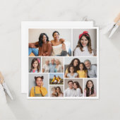 Creëer Your Ewn 10 Photo Collage Greeting Kaart (Voorkant / Achterkant in situ)