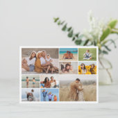 Creëer Your Ewn 10 Photo Collage Greeting Kaart (Staand voorkant)