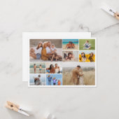 Creëer Your Ewn 10 Photo Collage Greeting Kaart (Voorkant / Achterkant in situ)