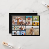 Creëer Your Ewn 10 Photo Collage Greeting Kaart (Voorkant / Achterkant in situ)