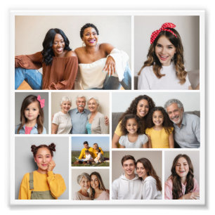 Creëer Your Ewn 10 Photo Collage Photo Enlargement Foto Afdruk