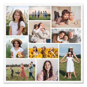 Creëer Your Ewn 10 Photo Collage Photo Enlargement Foto Afdruk