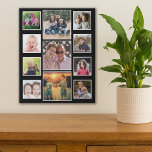 Creëer Your Ewn 11 Photo Collage Black Imitatie Canvas Print<br><div class="desc">Creëer Uw eigen foto collage canvas print met 11 van uw favoriete afbeeldingen. De fotocollage helpt je om je speciale momenten te koesteren en maakt ook een doordacht cadeau voor ouders,  grootouders en vrienden. De gepersonaliseerde fotoprint maakt het een perfect cadeau voor alle gelegenheden.</div>