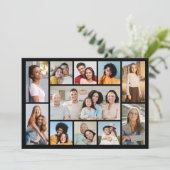 Creëer Your Ewn 11 Photo Collage Greeting Kaart (Staand voorkant)