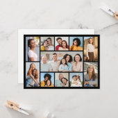 Creëer Your Ewn 11 Photo Collage Greeting Kaart (Voorkant / Achterkant in situ)